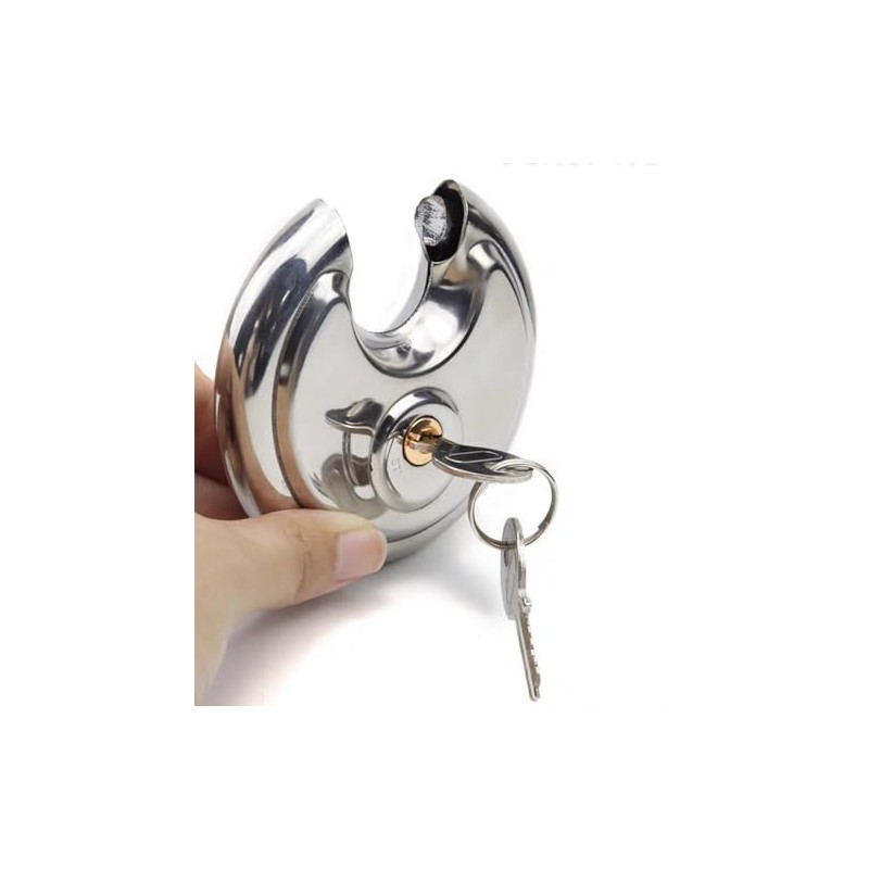 Pack of 4X Keyed Disc Padlock 4-Pack Heavy Duty Locks