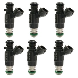 Kacrik 6 inyector de combustible para traje de 4 agujeros, compatible con Infiniti G35 350Z 3.5L 2002-2004 Pathfinder 3.5L 2001-2003 QX4 3.5L QX4 3.5L 2000-2001 Maxima I30 3.0 L # 16 600-2Y905 16600-AE060 FBJC100