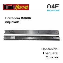 Handyhome Corredera Cajón Handy Home 50cm X 4.5cm 1paquete 2pz 3606