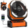 MORECORE 20000mAh Rechargeable Camping Fan with Light, 112HRS Running, 8-Speed,