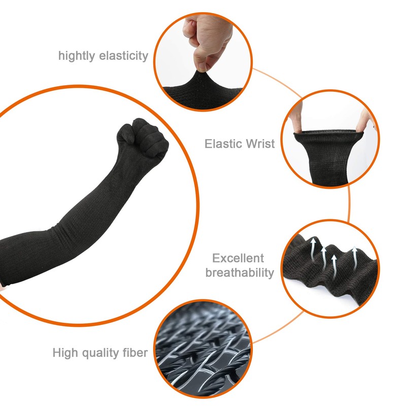 CAWANFLY Protective Kevlar Gloves with Sleeves - Level 5 Protection,