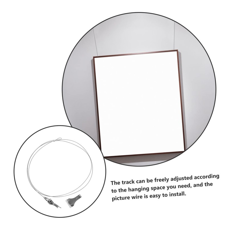 Gadpiparty 6 Sets Adjustable Picture Rail Hanging System Kit Versatile