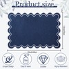 Gandeer Linen Placemats Set of 12 Scalloped Placemat 13 X19