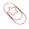 100pcs Rose Gold Star Paper Clips Slip Resistance Rust Prevention