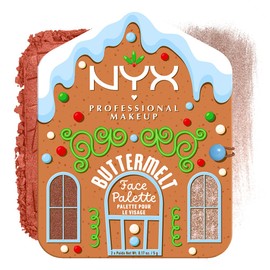 NYX Professional Makeup Buttermelt Face Palette, Creamy Blendable Blush and Highlighter Duo for a Radiant Natural Glow and 12-Hour Long-Lasting Wear, Vegan and Cruelty-Free, Light to Medium