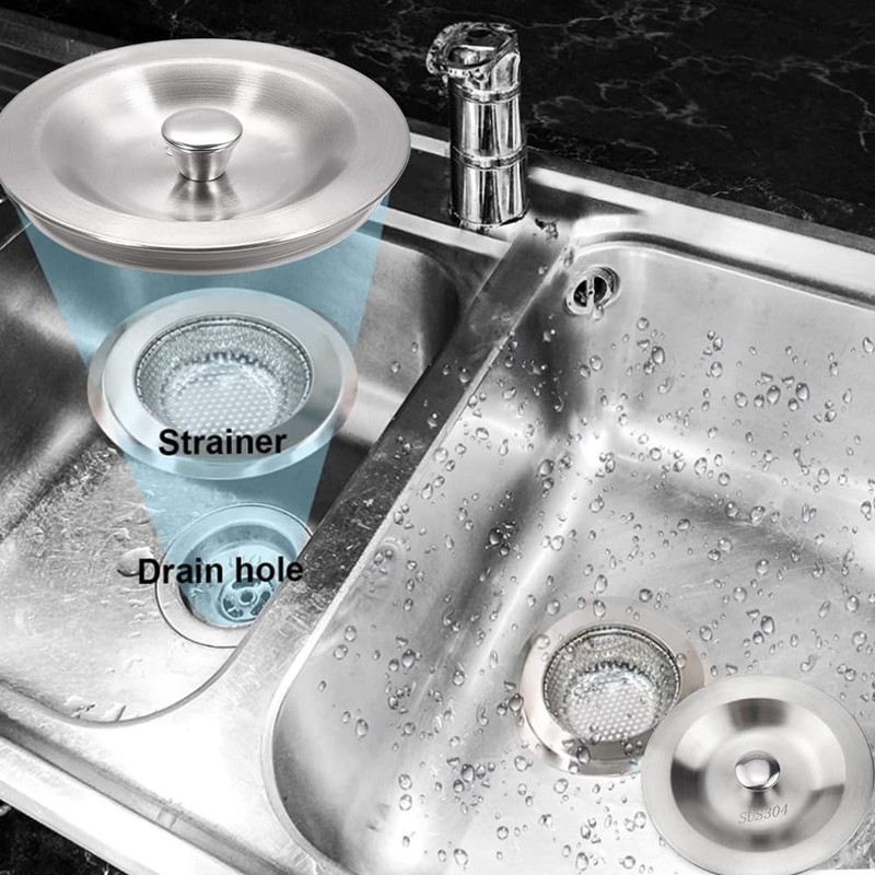 GIGIIS Drain Plug for Sink 80 mm Plug Sink Stainless