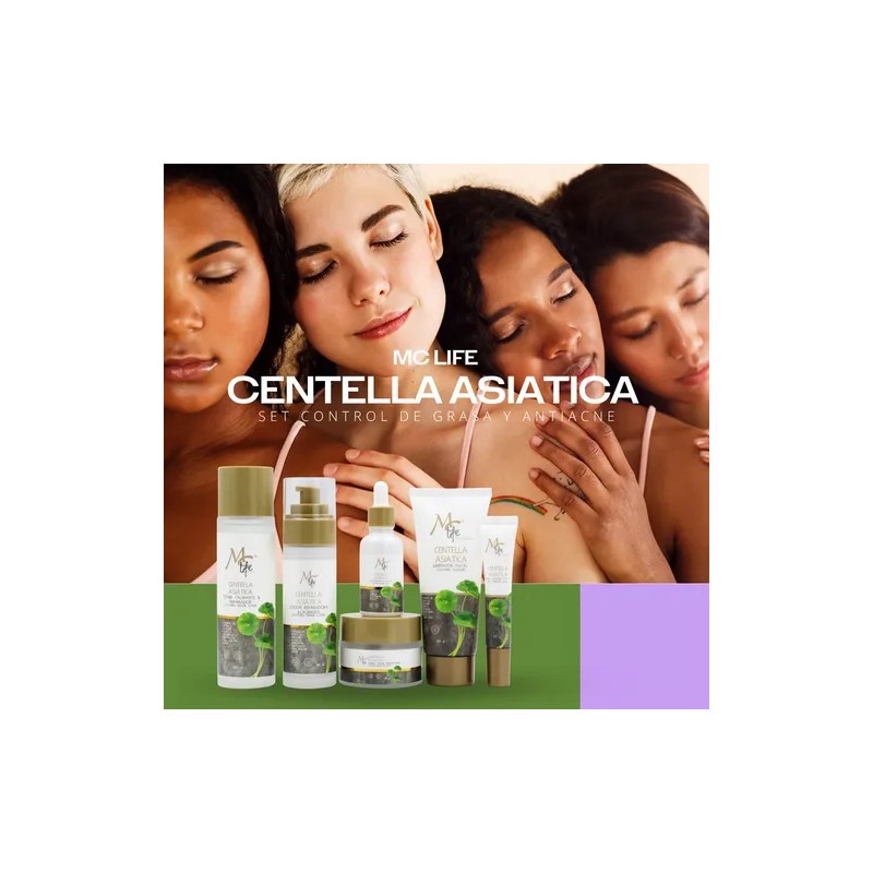 Rutina Facial Control Grasa Y Acne Centella Asiatica Mc Life