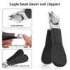 Eagle Beak Beveled Nail Clippers, Wide Jaw Anti-Splash Slanted Nail