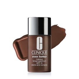 Clinique Even Better Makeup Liquid Foundation SPF 15 With Vitamin C For Dry + Oily Combination Skin Types | Medium Coverage + Natural Finish | Evens Skin Tone + Reduces Dark Spots, Espresso, 1 Fl Oz