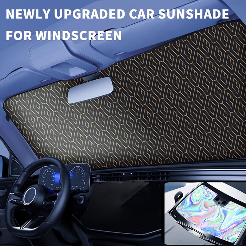 Kwak's Folding Car Windscreen Parasol, Shade for Trucks, SUVs, Van