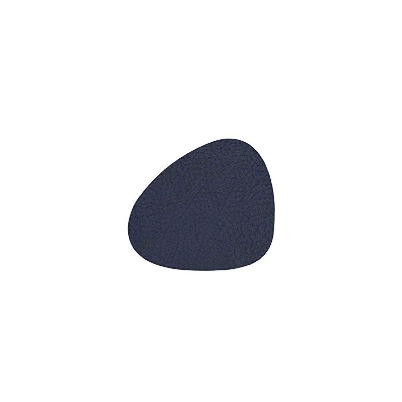 Lind DNA Curve 981260 Glass Coaster Recycled Leather Hippo Navy