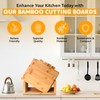EZTICO Index Cutting Boards Bundle & Kitchen Shears, 4pcs Bamboo