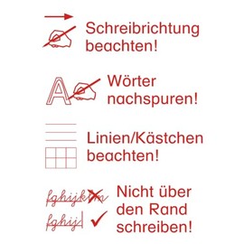 TimeTEX Screen Printing Stamp "Perpetuum", 4 in 1, "Note Writing Direction"
