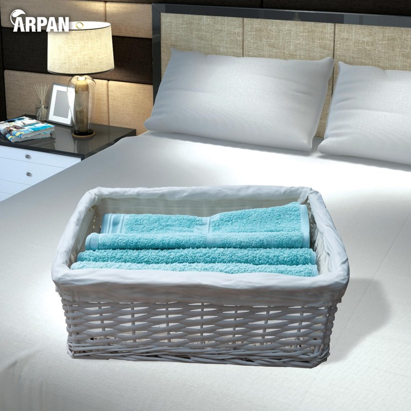 White Wicker Basket Kids Bedroom Bathroom Living Room Kitchen With