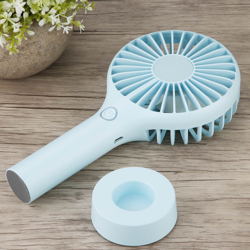 Mini USB Rechargeable Handhold Portable Desktop Cooling Fan (Blue)