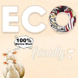 DANA XU 100% Merino Wool Extra Large Pashmina Blanket Travel Scarf Cashmere Wrap for Women Fall Winter Oversize Shawl Floral