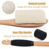 OWIIZI Back Loofah Scrubber Brush with Long Handle, Hard Loofa