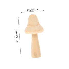 DOITOOL 6 Pcs DIY Wooden Mushroom Pegs for Smooth Surface Painting Craft Home Desktop Decoration Small Ornaments for Hand Coordination and Creative Play