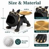 Bulldog Decorative Storage Tray Statue – 11.8-Inch Resin Dog Figurine