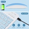 Teclado y ratón inalámbricos (azul)
