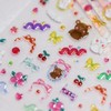 Dedyel Candy Bear 5D Embossed Nail Art Stickers, Waterproof Vinyl