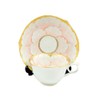 Arita Ware Bunzan Kiln Gold Pink Peony Wreath Shallow Type