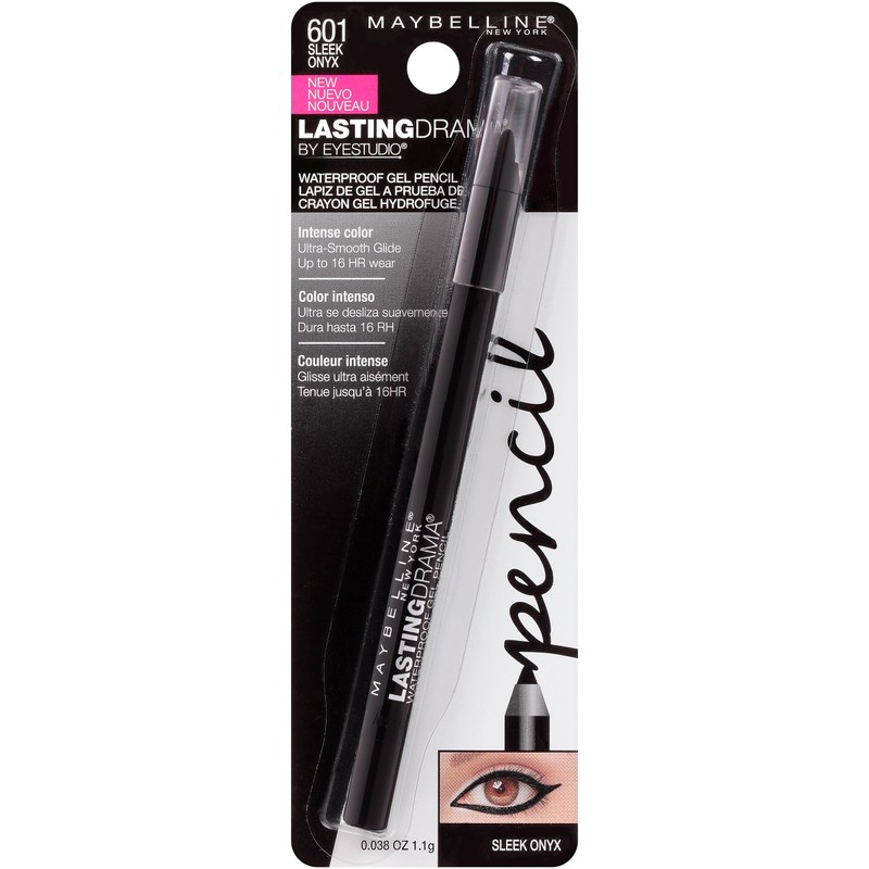 Maybelline Eyestudio Lasting Drama Waterproof Matte Gel Pencil Black Eyeliner