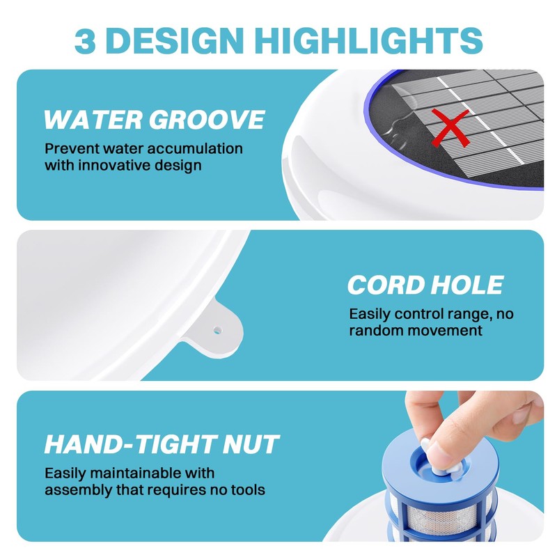 MEIGESI Solar Pool Cleaner | 2 Copper Anodes Replacement |