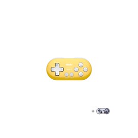 8BitDo Zero 2 Bluetooth Gamepad Key Chain Sized Mini Controller for Switch, Windows, Android, macOS with a Commemorative Brooch(Yellow edition)