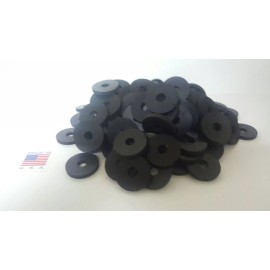 ALL ABOUT RUBBER Barbell & Dumbbell Rubber Washer 1" ID x 1 1/2" OD 1/8" Thick 10 PACK