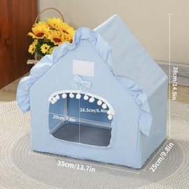 Bunny Tent Guinea Pig House Bed Cozy Hamster Cave Large Hideout for Dwarf Rabbits Hedgehog Bearded Dragon Nest Hamster Cage Accessories (Pink)