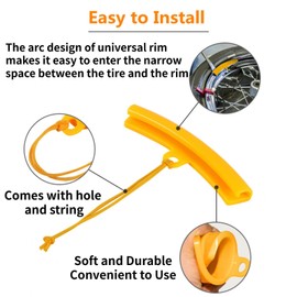 Acouto Rim Protector Tire Changer 5pcs Car Wheel Changing Rim Savers 15cm Motorcycle Tire Changer Rim Protector Rim Guard Tyre Edge Savers Tool(Orange)