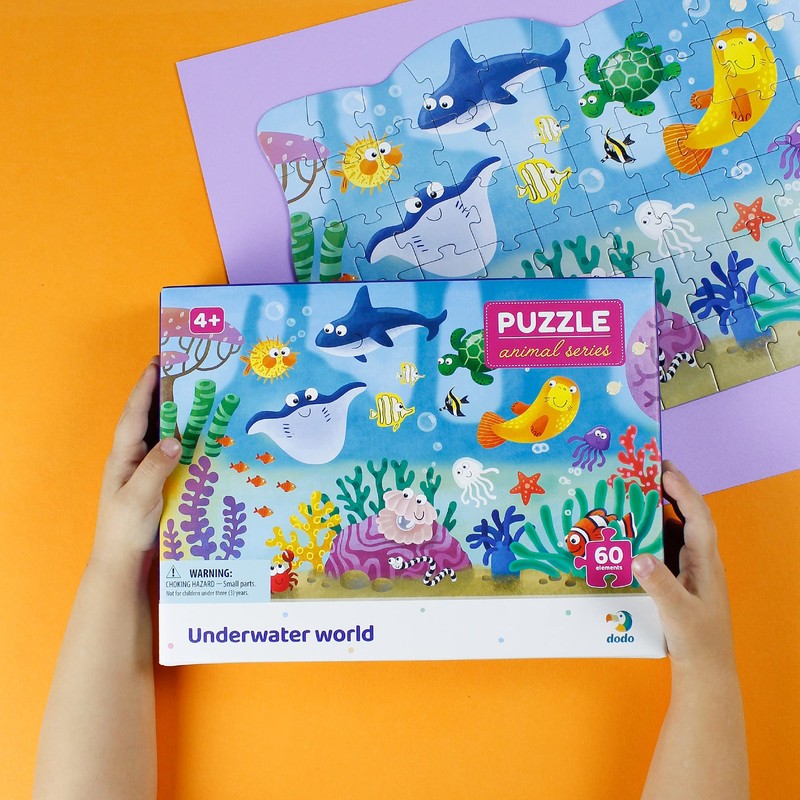 Dodo D300378 Educational Underwater World Puzzle 60 Pieces, Various