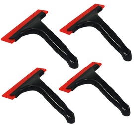 mengger Shower Squeegee, Pack of 4 Squeegees, Shower Window Squeegee, Narrow Small Windscreen Squeegee, Shower Cubicle Squeegee, Shower Squeegee for Mirrors, Bathrooms, Windows, Floors, Glass