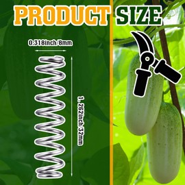 20 Pack Precision Pruner Pruning Shear Springs Stainless Steel Gardening Spring Replacement Precision Springs Pruners Compatible with Hydrofarm for Pruners and Trimming Scissors (silver)