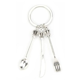 Schlüsselanhänger für Frauen mit Besteck-Design, Metall Material, Geburtstagsgeschenk für Freundin oder Schwester, Kleine Aufmerksamkeit als Geschenk zur Freundschaft oder Gelegenheitsgeschenk