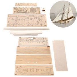 POXIAO Wooden Sailing Boat Ship Building Kit Home DIY Model, Classic Wooden Sailing Boats Scale Model Decorating, Wooden Ship Model Boat Construction Kits for Children and Adults Gifts Toys