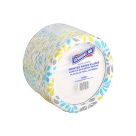 Genuine Joe Printed Paper Plates, 7" (Pack of 125)