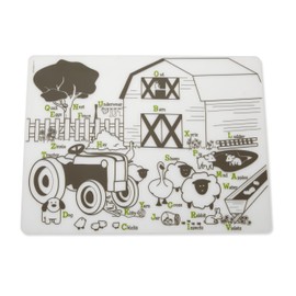 Modern Twist Mark-Mat 100% Food-Grade Silicone, Waterproof and Reusable Color Sheet for Kids – Farm Buddies