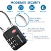2 Pack TSA Approved Travel Luggage Locks, Metal Cable Combination