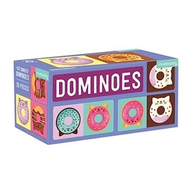 Mudpuppy Cat Donut Dominoes from Mudpuppy, Features 28 Oversized, cutely Decorated Double-Sided Dominoes, Perfect for 2-4 Players, Ages 3-8, Fun for Family Game Night!