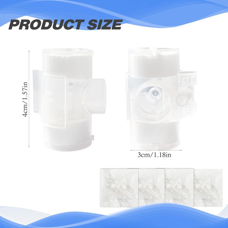 20-Pack HME 1500 T-Shape Tracheostomy Heat and Moisture Exchanger with