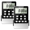 [2 Pack] Outlet Timer, NEARPOW Dual Digital Light Timer with