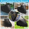 Large Motorcycle Cover Waterproof Outdoor,600D Heavy Duty Oxford Fabric,4 Reflective