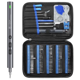 SOONAN Mini Screwdriver, 120 in 1 Small Electric Screwdriver Cordless Portable with 100 Precision Bits & LED Light & Tool with 20 Bits Practical Repair Tool