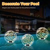 Ribgwo Floating Pool Lights Solar Powered-14in Warm White Solar Powered