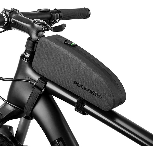 RockBros Bicycle Frame Bag Mountain Bike Handlebar Bag Top Tube Waterproof Lightweight Black 1L 1.5L