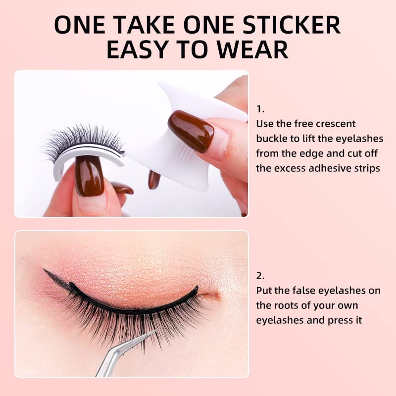 VYRILA Self Adhesive Eyelashes, Mink False Eyelashes Natural Look, No