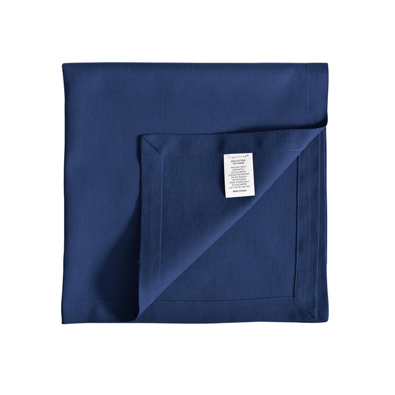 Fingercraft Cloth Napkins Set of 12, Cotton Linen Blend Napkins