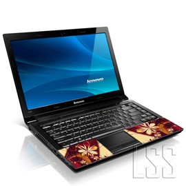 LSS Laptop 17-17.3" Skin with Colorful Flower Floral Pattern for HP Dell Lenovo Apple Asus Acer Compaq - Fits 16.5" 17" 17.3" 18.4" 19" (2 Wrist Pads Free)